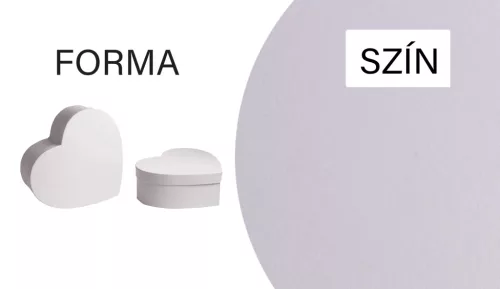PAPÍRDOBOZ SZETT MŰANYAG BETÉTTEL, 2 DARABOS, SZÍV ALAKÚ, GYÖNGYHÁZAS, FEHÉR