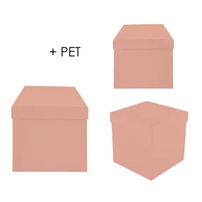   PAPÍRDOBOZ SZETT MŰANYAG BETÉTTEL, 3 DARABOS, KOCKA ALAKÚ, MISTIC PÚDER