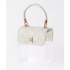 AJÁNDÉK DOBOZ, MŰANYAG PLEXI, TÁSKA ALAKÚ, PEZSGŐ