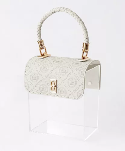 AJÁNDÉK DOBOZ, MŰANYAG PLEXI, TÁSKA ALAKÚ, PEZSGŐ