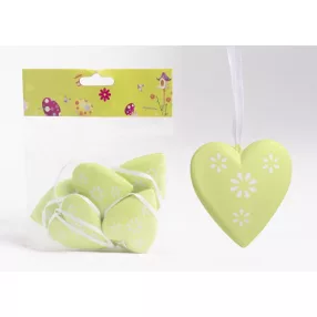 MŰANYAG DEKOR SZÍV 6 DARABOS ZÖLD