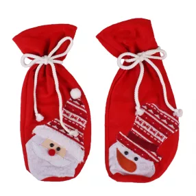 TEXTIL ZSÁK HÓEMBER VAGY TÉLAPÓ FEJJEL, PIROS