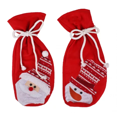 TEXTIL ZSÁK HÓEMBER VAGY TÉLAPÓ FEJJEL, PIROS