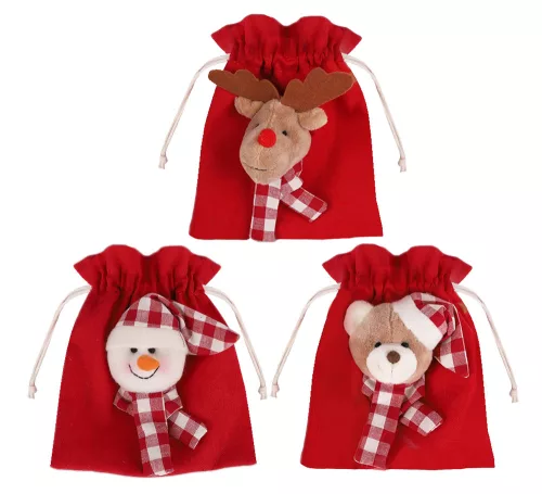 TEXTIL TASAK, HÓEMBER VAGY RÉNSZARVAS VAGY MEDVEFEJJEL