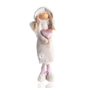 TEXTIL LÁNY, ÁLLÓ, NATÚR-RÓZSASZÍN