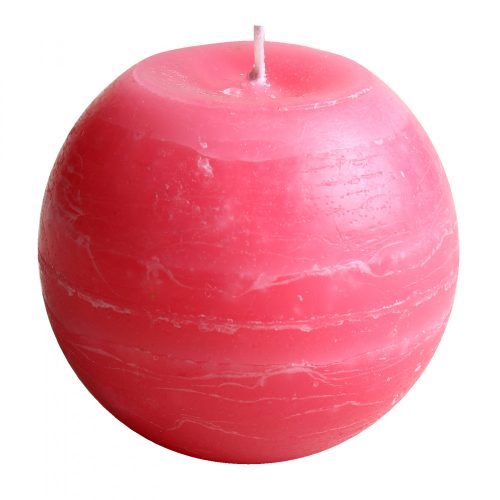 GYERTYA RUSZTIKUS, GOLYÓ, PINK