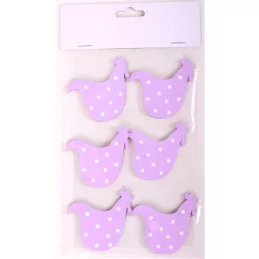 DEKOR FA TYÚK  PÖTTYÖS LILA   S  LILA