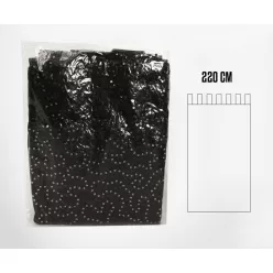ORGANZA FÜGGÖNY, FLITTERES, FEKETE