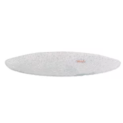 ÜVEG TÁL RÜCSKÖS EZÜST OVÁL  23CM