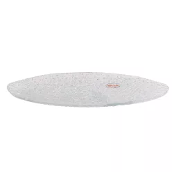 ÜVEG TÁL RÜCSKÖS EZÜST OVÁL 30CM