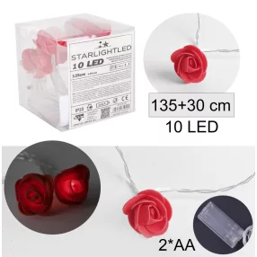 LED RÓZSAFEJ 10LED PIR165CM