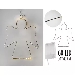 VILÁGÍTÓ DRÓT ANGYAL, 60 LEDDEL