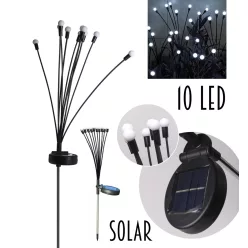 KERTI SOLAR, BOGYÓS, 10 LEDDEL, MELEG FEHÉR