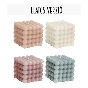 GYERTYA KOCKA, ILLATOS, 3D, GOLYÓS