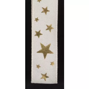 SZALAG TEXTIL, APRÓ CSILLAG MINTÁS, KRÉM
