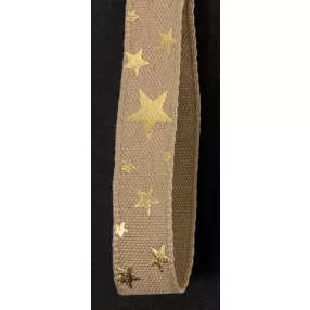 SZALAG TEXTIL, APRÓ CSILLAG MINTÁS, DRAPP