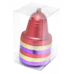   KARÁCSONYI DÍSZ HARANG SZETT PVC DOBOZBAN, 6 DARABOS, LILÁS