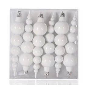 KARÁCSONYI DÍSZ GÖMBÖS SZETT, 6 DARABOS, SNOW