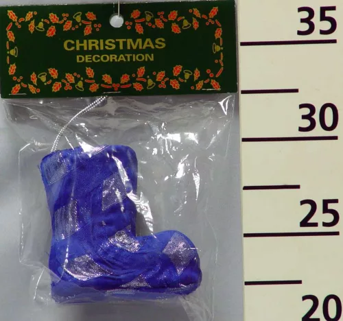 CSIZMA KÉK-EZÜST KOCKÁS 7CM