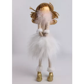 ANGYAL ÁLLÓ TOLLDÍSSZEL  FEHÉR