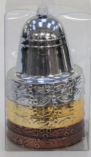 KARÁCSONYI DÍSZ HARANG SZETT PVC DOBOZBAN, 6 DARABOS, CHOCO