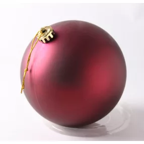 KARÁCSONYI DÍSZ, GÖMB, BORDÓ, MATT