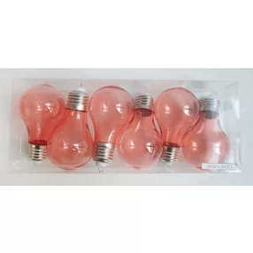   KARÁCSONYI DÍSZ VILLANYKÖRTE SZETT PVC DOBOZBAN, 6 DARABOS, PÚDER