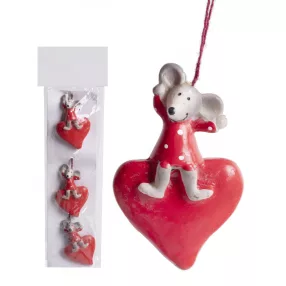 POLIREZIN EGÉRKE+SZÍV 3 DARABOS PIROS