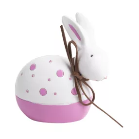 POLIREZIN DEKORÁCIÓ, NYÚL VIRÁGGAL, PÖTTYÖS