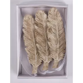   POLIREZIN AKASZTÓS TOLL SZETT PAPÍRDOBOZBAN, 3 DARABOS, FEHÉR/ARANY