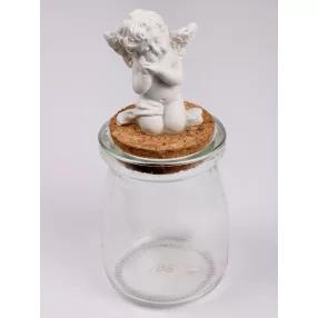 POLIREZIN ÜVEGDÚGÓ ALVÓ ANGYAL, FEHÉR