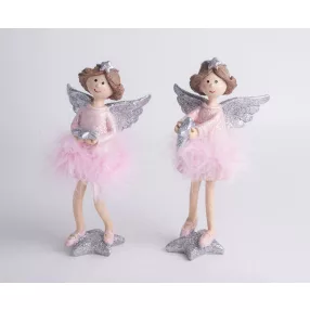 POLIREZIN ANGYAL, RÓZSASZÍN TOLLAS RUHÁBAN