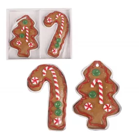   POLIREZIN AKASZTÓS MÉZESKALÁCS FENYŐFA ÉS SÉTAPÁLCA SZETT PAPÍRDOBOZBAN, 2 DARABOS