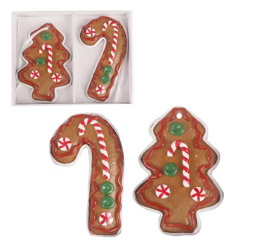 POLIREZIN AKASZTÓS MÉZESKALÁCS FENYŐFA ÉS SÉTAPÁLCA SZETT PAPÍRDOBOZBAN, 2 DARABOS