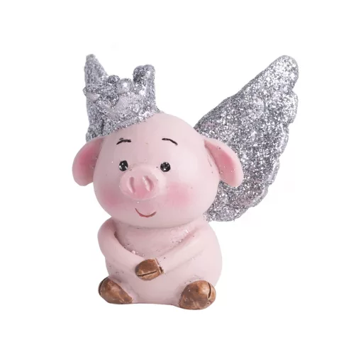 POLIREZIN MALAC, KORONÁVAL ÉS SZÁRNNYAL, RÓZASZÍN