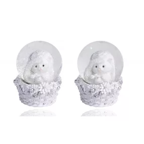 POLIREZIN HAVAZÓGÖMB, MACSKA KOSÁRBAN, FEHÉR