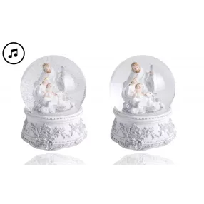 POLIREZIN HAVAZÓGÖMB, SZENT CSALÁD, FEHÉR ÉS EZÜST