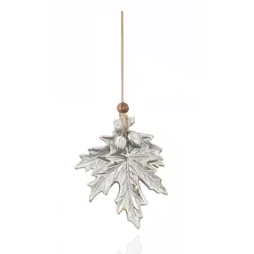 POLIREZIN AKASZTÓS MAKKLEVÉL, MAKKAL, EZÜST