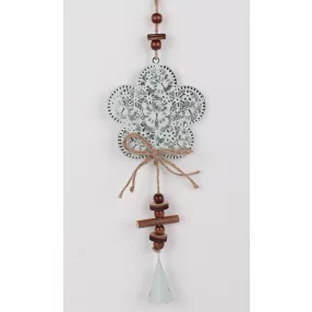 FÉM LÓGÓ DEKOR  VIRÁG KÉK