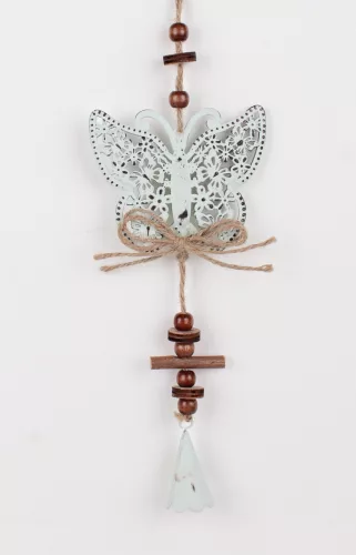 FÉM LÓGÓ DEKOR  LEPKE  KÉK