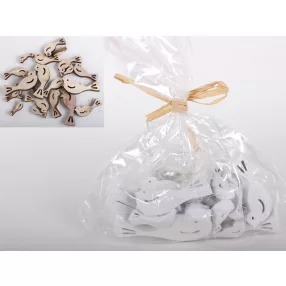 DEKOR FA MADÁR 18 DARABOS FEHÉR