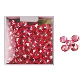 DEKOR MŰANYAG GYÉMÁNT DOBOZBAN, 60 DARABOS, PINK