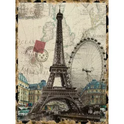 ÜVEG FALI KÉP, PARIS - EIFFEL TORONY