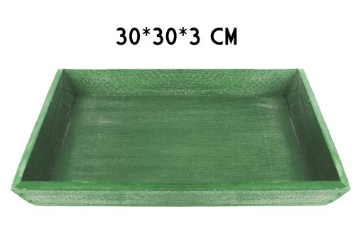 492541 FA TÁLCA 4SZ.ZÖLD   30*30*3