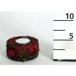 POTPOURRIS MÉCSESTARTÓ, KÖR ALAKÚ, PIROS