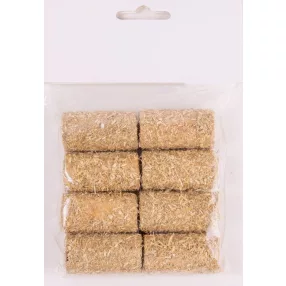 SZÉNABÁLA MINI, SZETTBEN, 8 DARABOS, HENGER, NATÚR