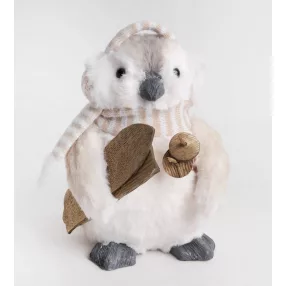 TEXTIL PINGVIN, SIELŐ, FÜLVÉDŐVEL KRÉM ÉS BARNA