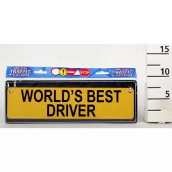 RENDSZÁMTÁBLA, WORLD'S BEST DRIVER FELIRAT