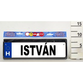 RENDSZÁMTÁBLA ISTVÁN