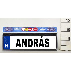 RENDSZÁMTÁBLA ANDRÁS